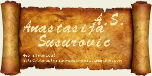 Anastasija Susurović vizit kartica